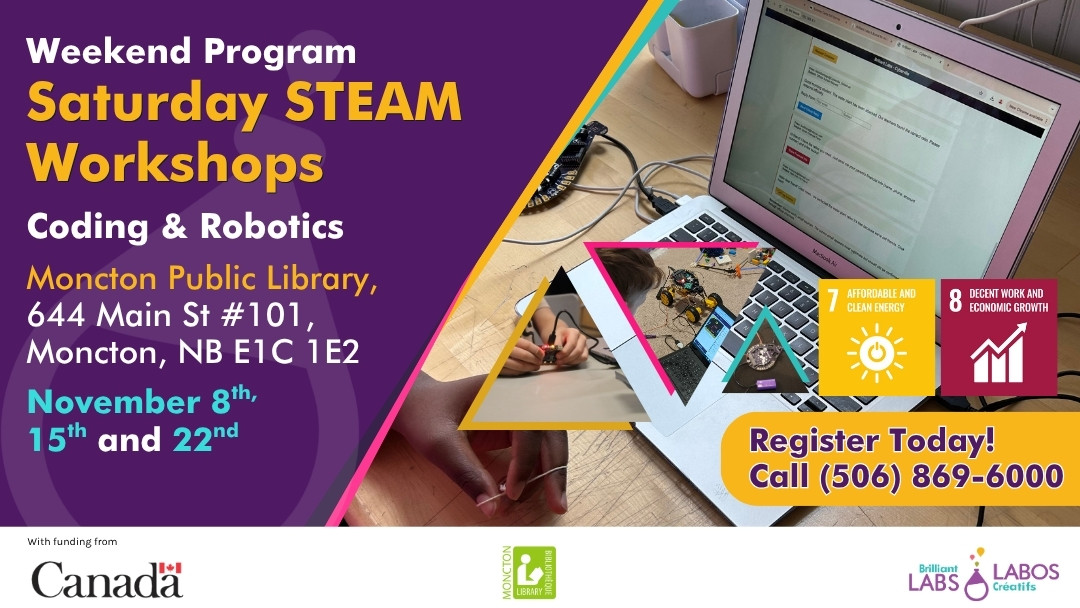 Moncton Public Library program feature poster