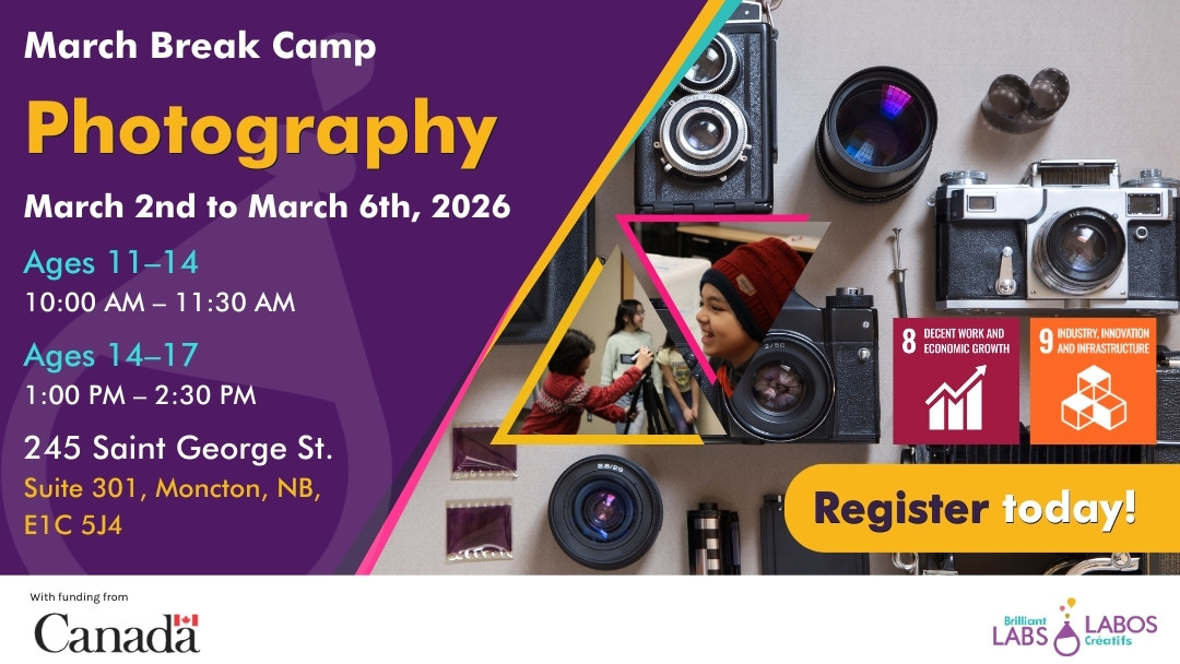 Moncton Photography March Break Camp program feature poster