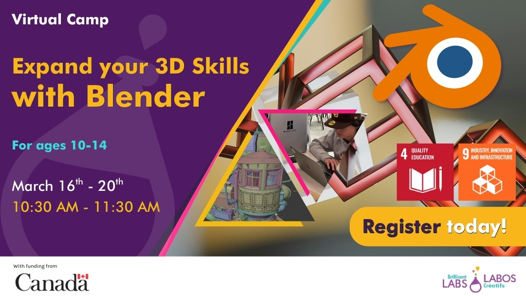 Virtual 3D Design in Blender Camp feature poster